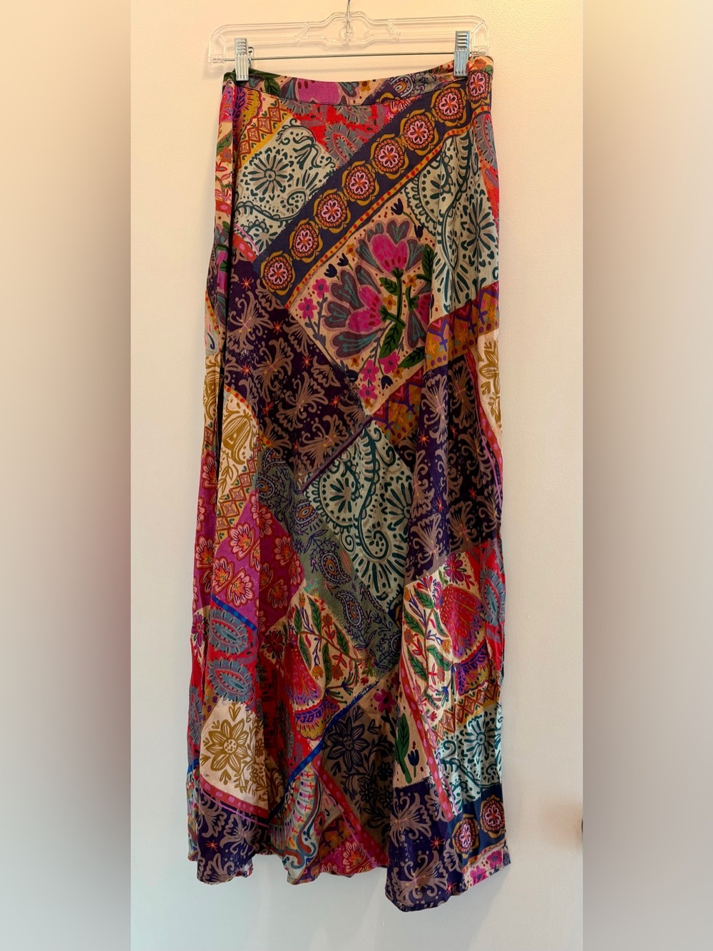 NATURAL LIFE Multicolor Patchwork Floral Maxi Skirt